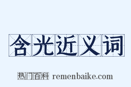 含光近义词是什么意思的图片